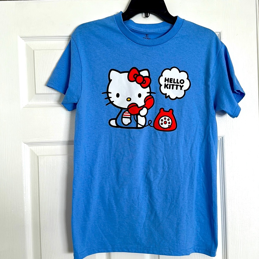 Hello Kitty blue in L or S size tee shirt